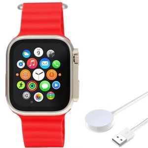 45mm Women Men's Sport Blood Oxygen Heart Rate Blood Pressure Smart Watch Red